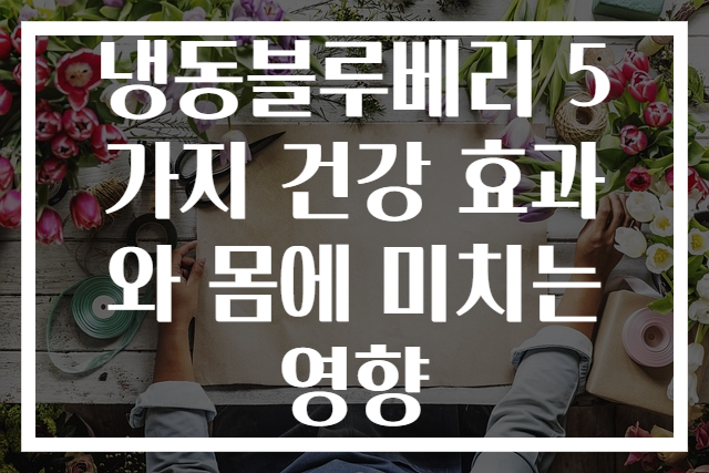 냉동블루베리 5가지 건강 효과와 몸에 미치는 영향