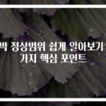 맥박 정상범위 쉽게 알아보기 세가지 핵심 포인트