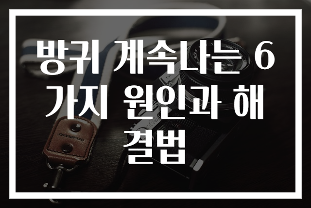 방귀 계속나는 6가지 원인과 해결법