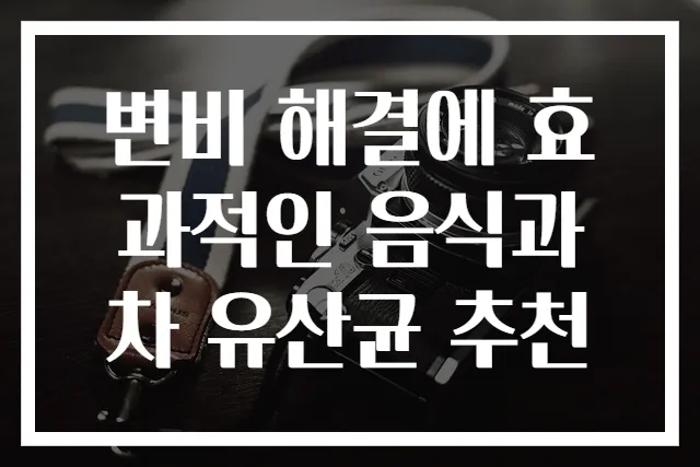 변비 해결에 효과적인 음식과 차 유산균 추천