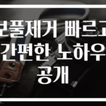 보풀제거 빠르고 간편한 노하우 공개