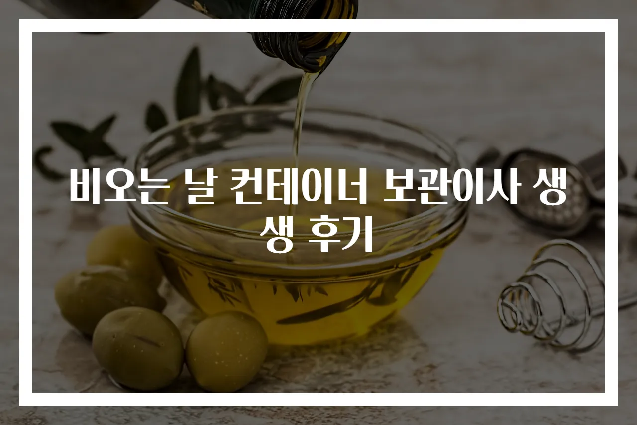 비오는 날 컨테이너 보관이사 생생 후기
