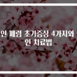 성인 폐렴 초기증상 4가지와 원인 치료법