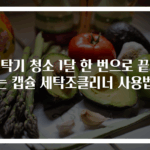 세탁기 청소 1달 한 번으로 끝내는 캡슐 세탁조클리너 사용법