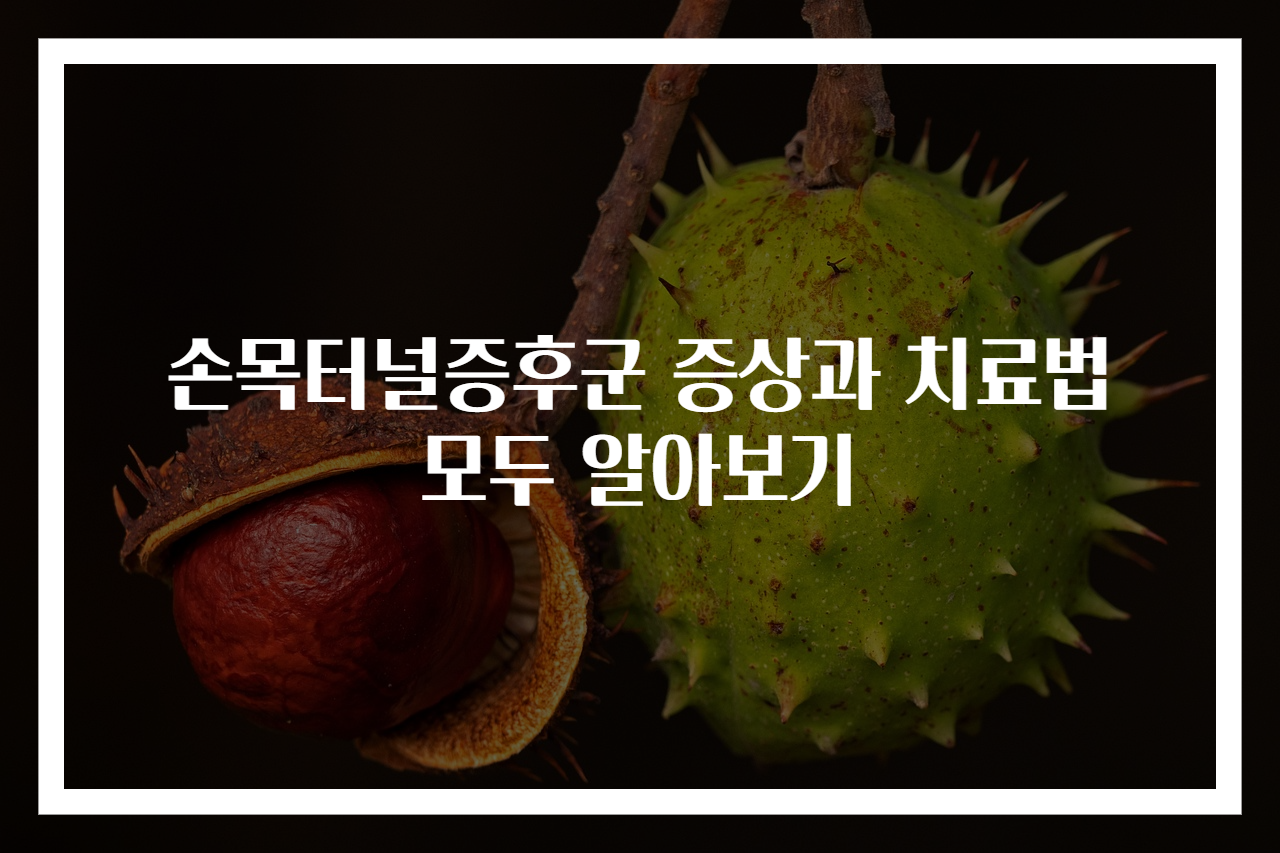 손목터널증후군 증상과 치료법 모두 알아보기