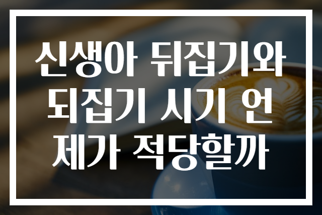 신생아 뒤집기와 되집기 시기 언제가 적당할까