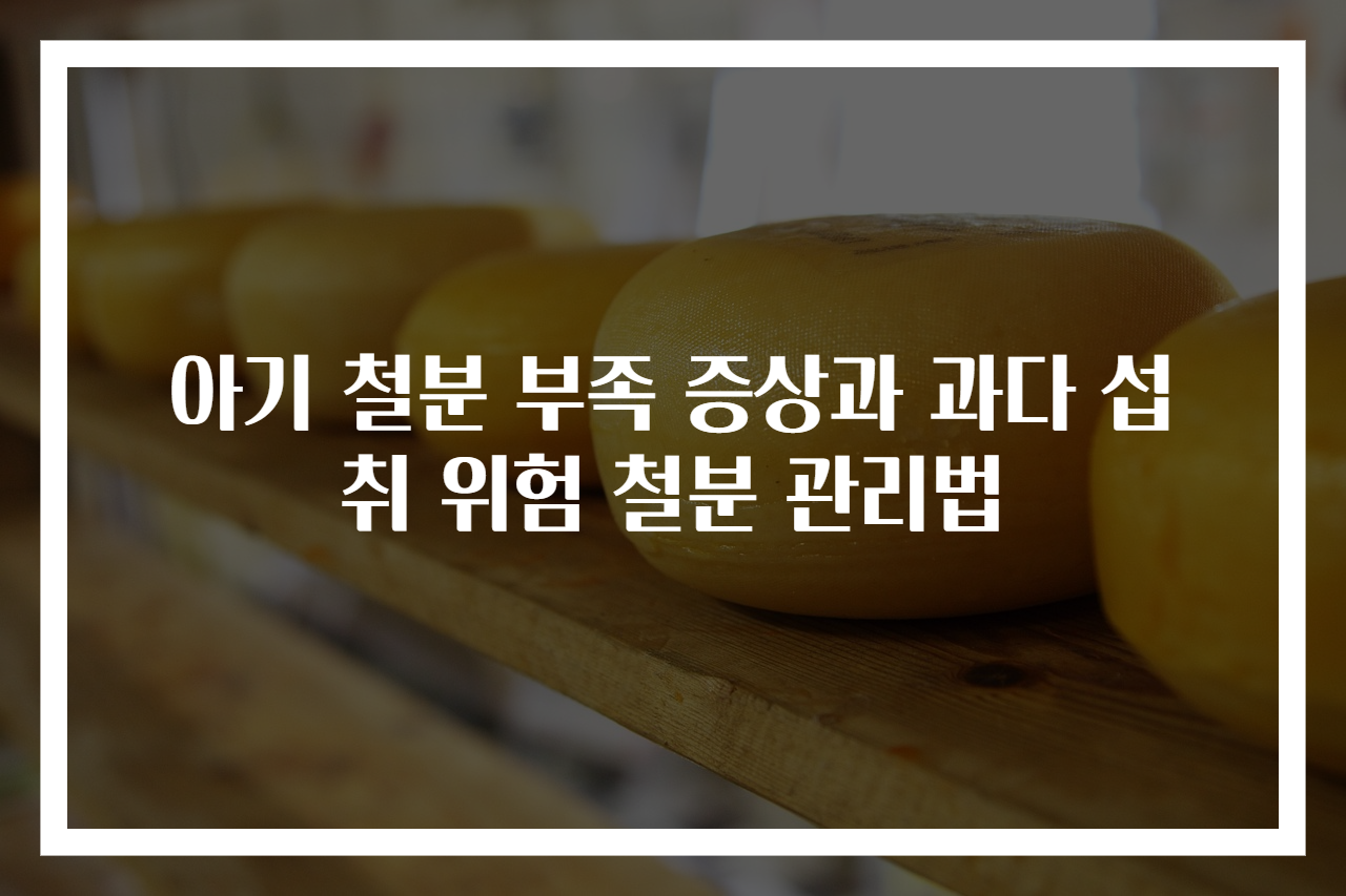 아기 철분 부족 증상과 과다 섭취 위험 철분 관리법