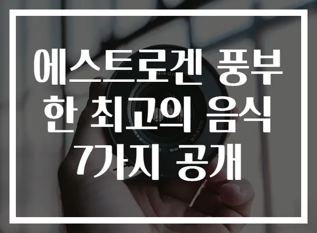 에스트로겐 풍부한 최고의 음식 7가지 공개