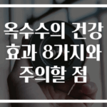 옥수수의 건강 효과 8가지와 주의할 점