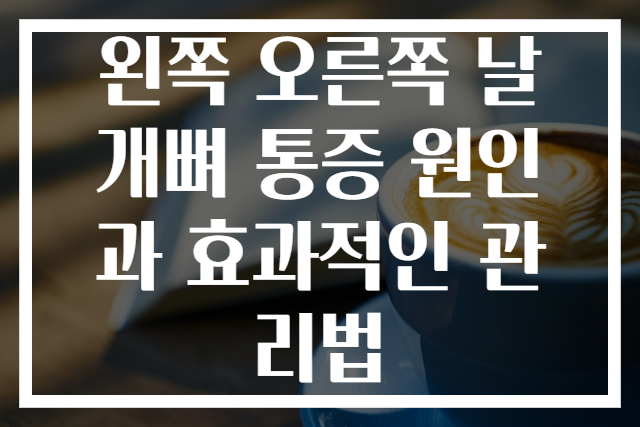 왼쪽 오른쪽 날개뼈 통증 원인과 효과적인 관리법