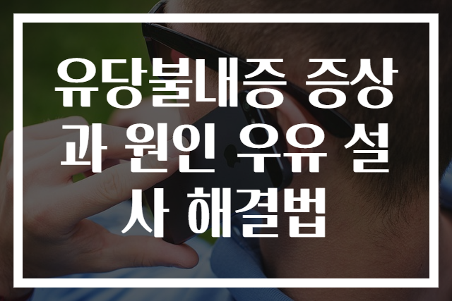 유당불내증 증상과 원인 우유 설사 해결법