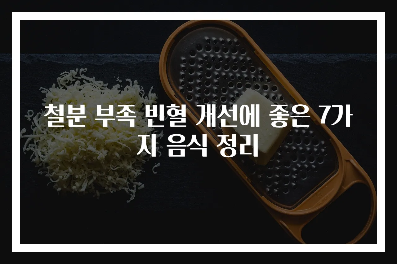 철분 부족 빈혈 개선에 좋은 7가지 음식 정리