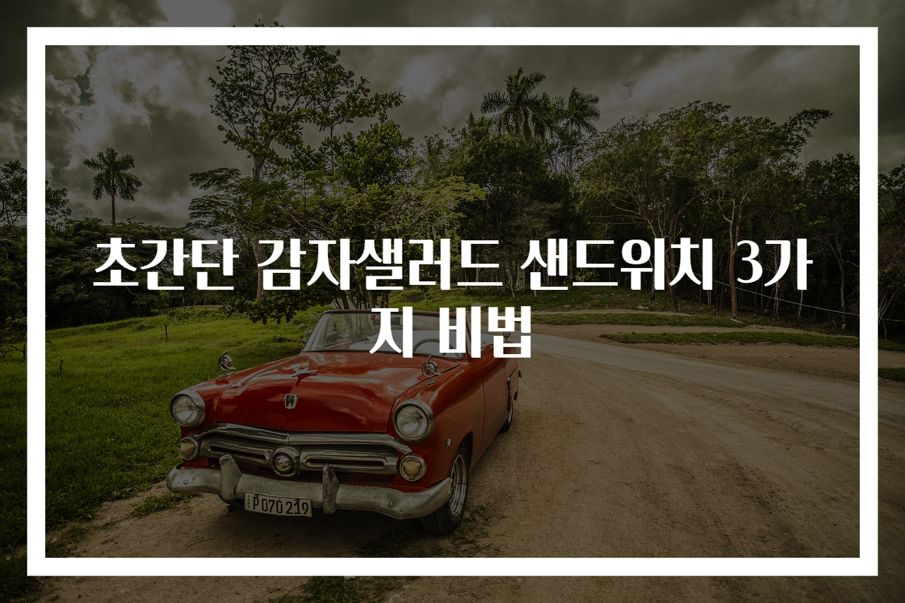 초간단 감자샐러드 샌드위치 3가지 비법