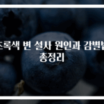 초록색 변 설사 원인과 감별법 총정리