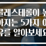 콜레스테롤이 높아지는 5가지 이유를 알아보세요