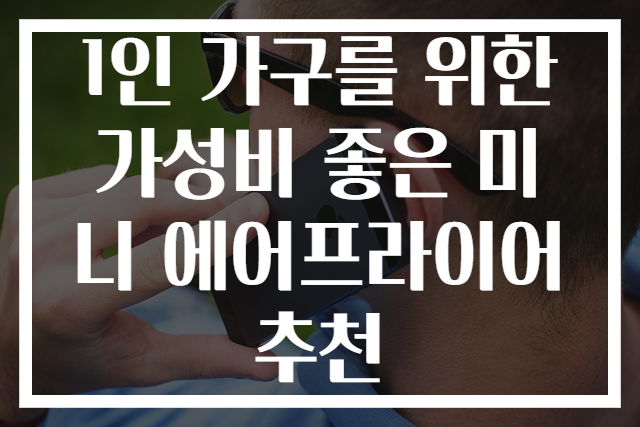 1인 가구를 위한 가성비 좋은 미니 에어프라이어 추천