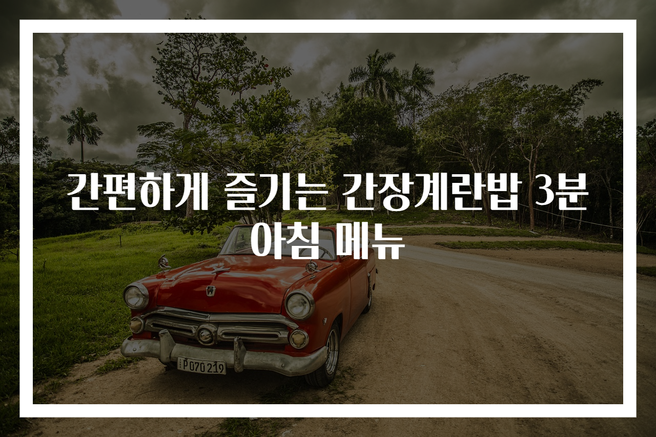 간편하게 즐기는 간장계란밥 3분 아침 메뉴