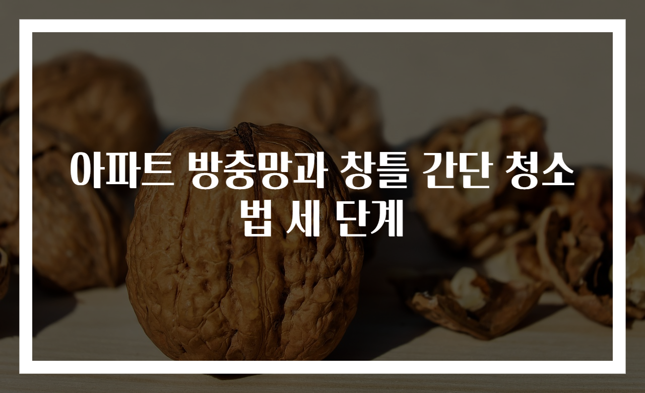 아파트 방충망과 창틀 간단 청소법 세 단계