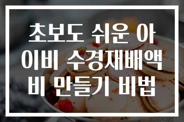 초보도 쉬운 아이비 수경재배액비 만들기 비법