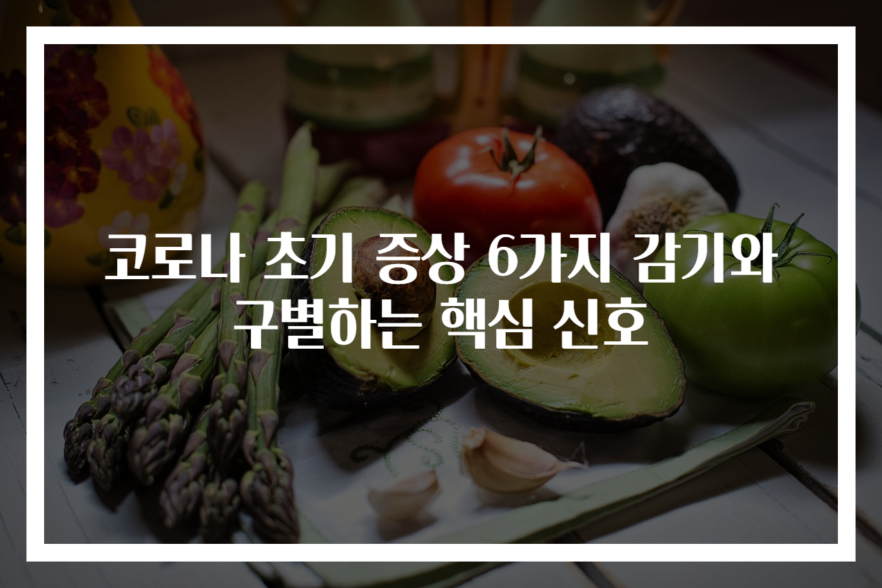 코로나 초기 증상 6가지 감기와 구별하는 핵심 신호