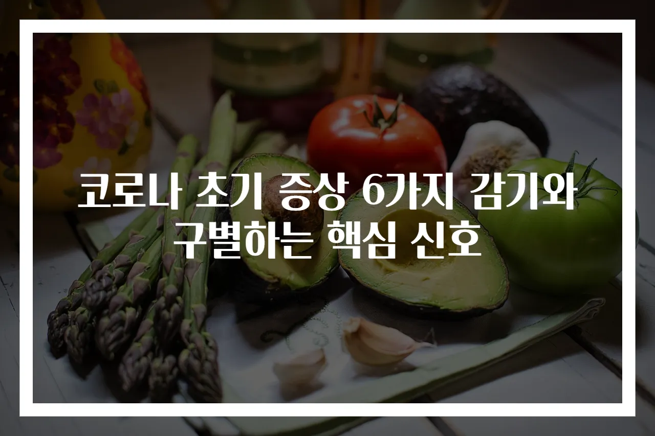 코로나 초기 증상 6가지 감기와 구별하는 핵심 신호