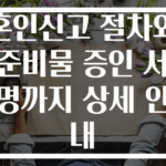 혼인신고 절차와 준비물 증인 서명까지 상세 안내