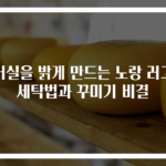 거실을 밝게 만드는 노랑 러그 세탁법과 꾸미기 비결