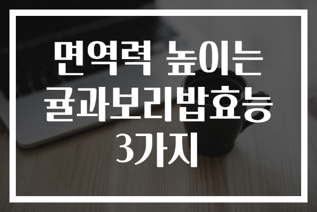 면역력 높이는 귤과보리밥효능 3가지