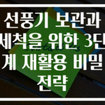 선풍기 보관과 세척을 위한 3단계 재활용 비밀 전략