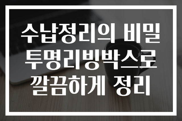 수납정리의 비밀 투명리빙박스로 깔끔하게 정리