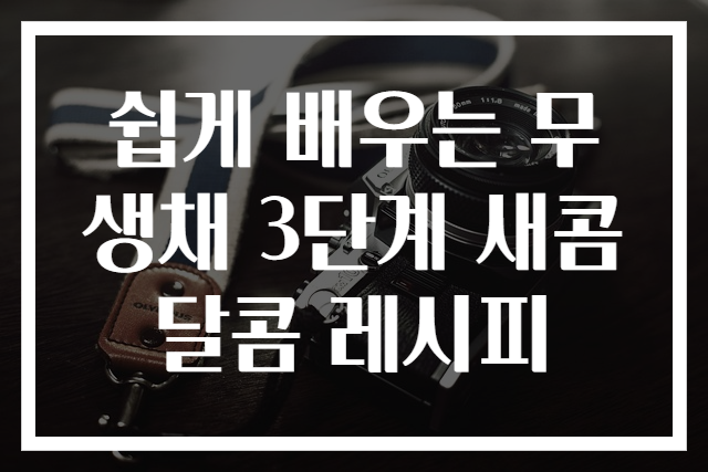 쉽게 배우는 무생채 3단계 새콤달콤 레시피