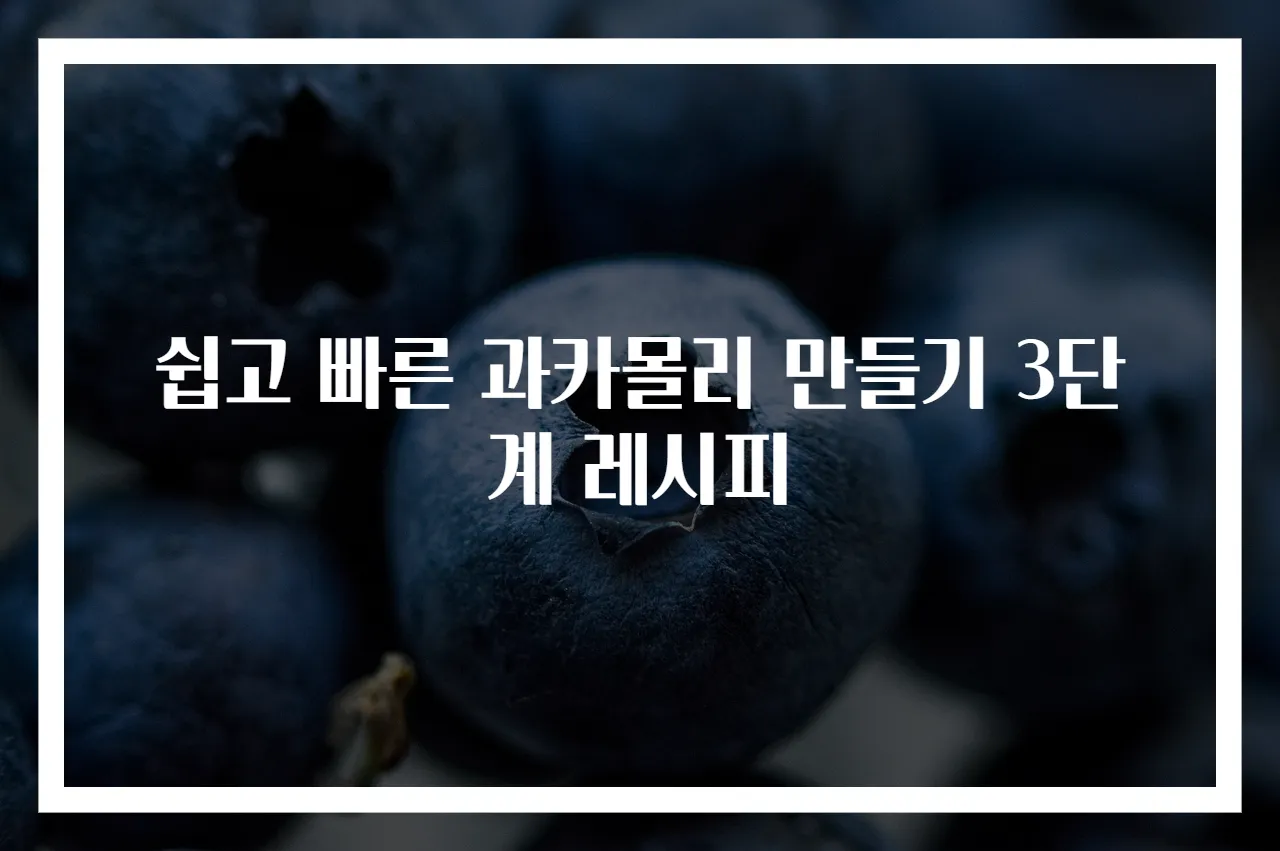 쉽고 빠른 과카몰리 만들기 3단계 레시피