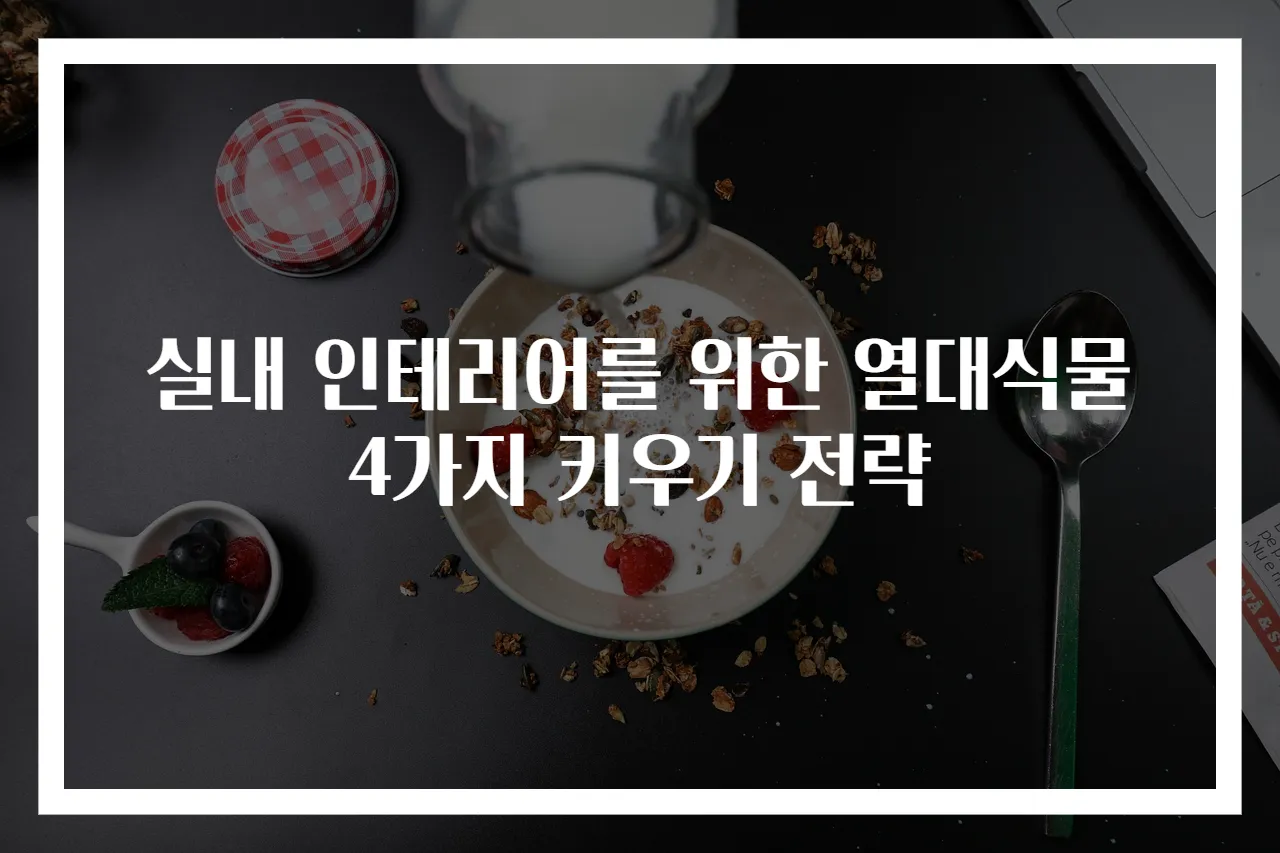 실내 인테리어를 위한 열대식물 4가지 키우기 전략
