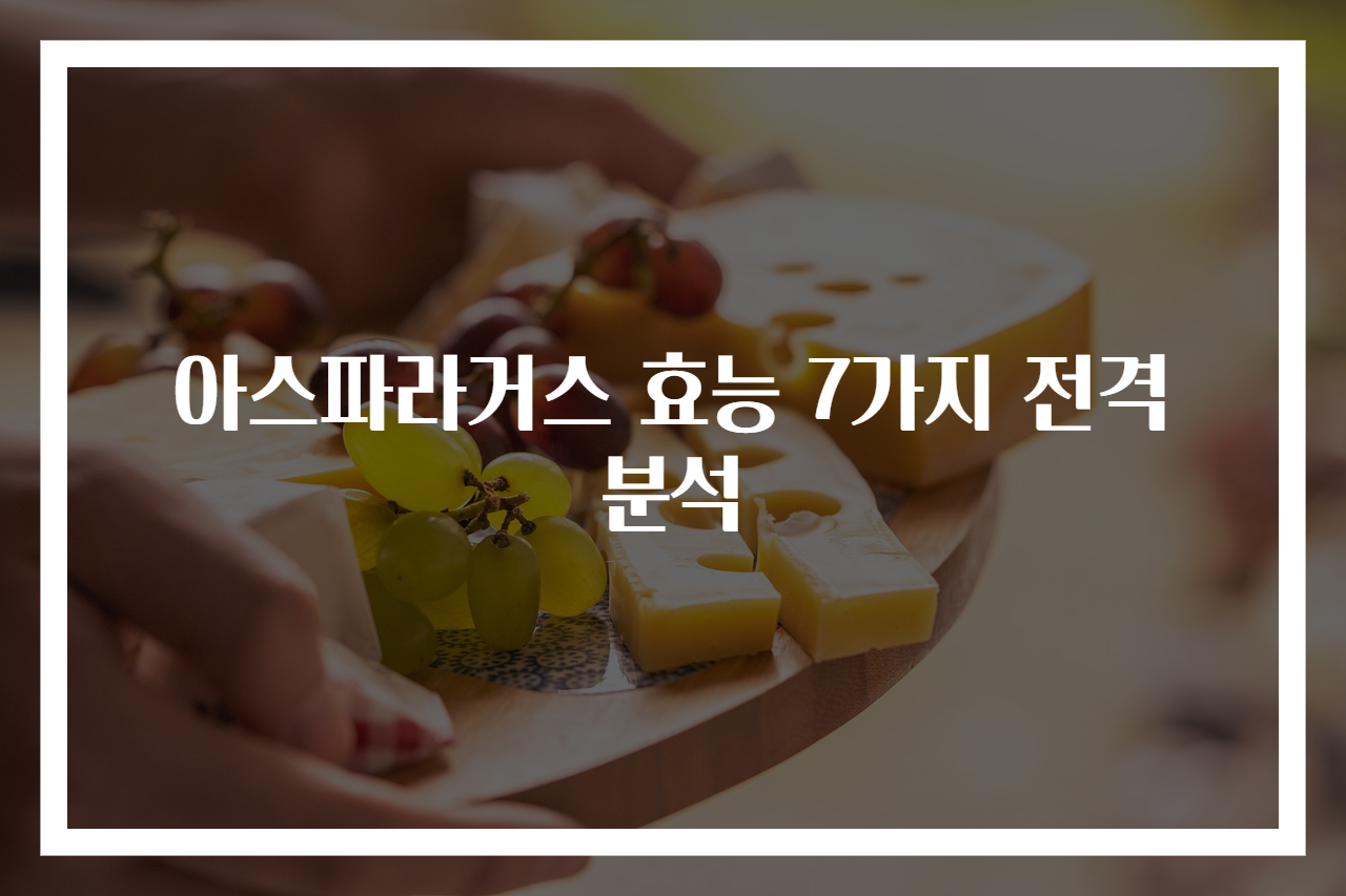 아스파라거스 효능 7가지 전격 분석