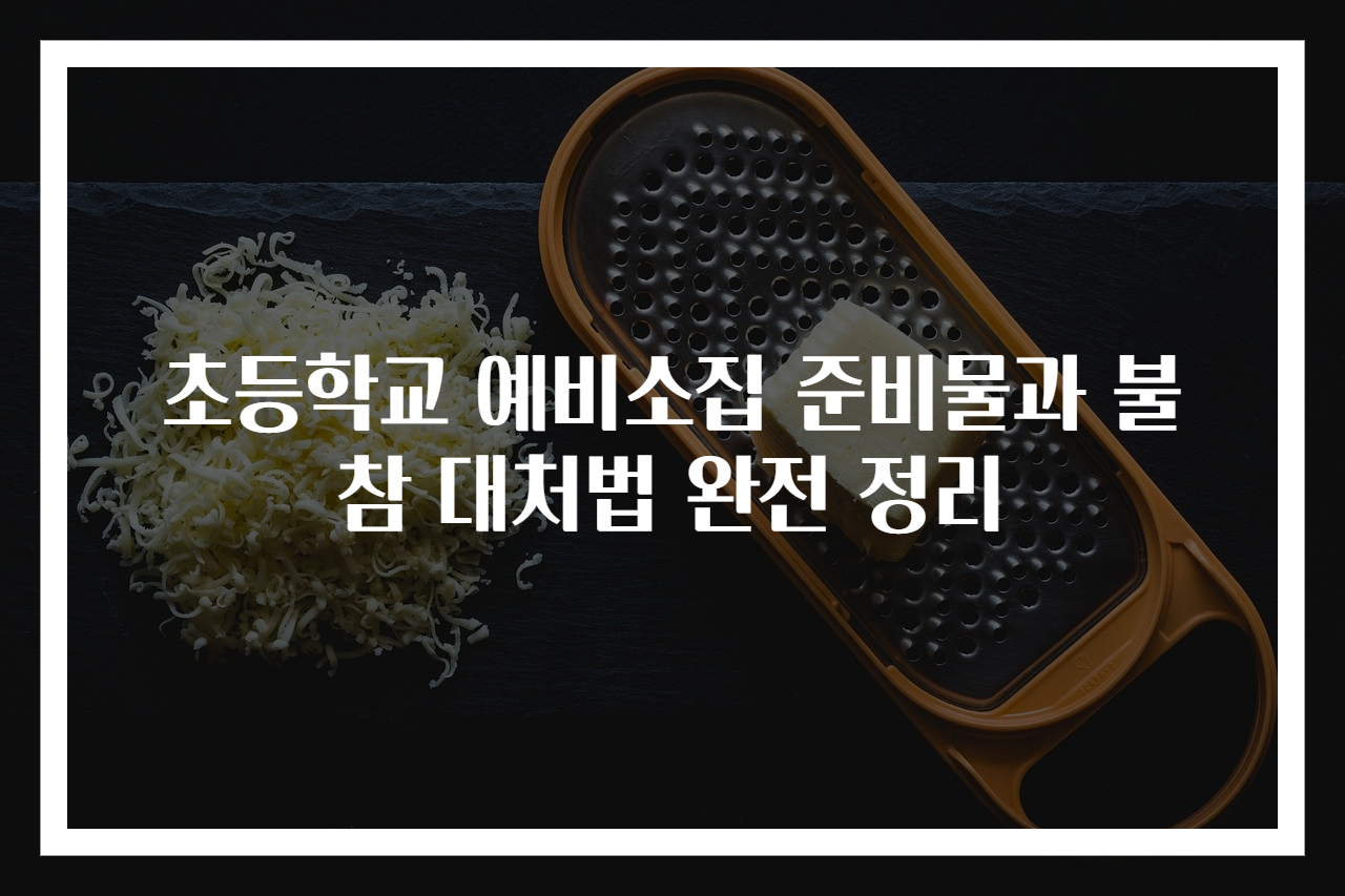 초등학교 예비소집 준비물과 불참 대처법 완전 정리