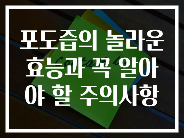 포도즙의 놀라운 효능과 꼭 알아야 할 주의사항