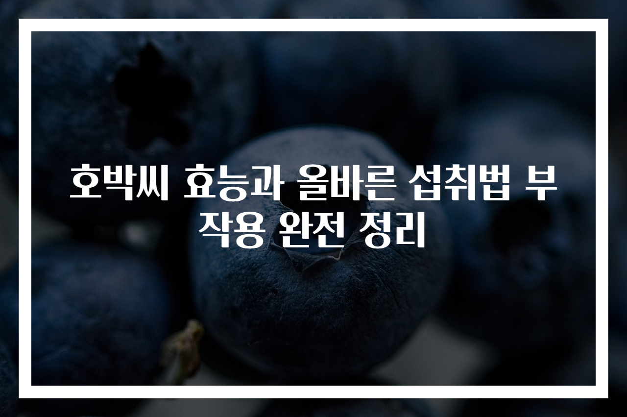 호박씨 효능과 올바른 섭취법 부작용 완전 정리