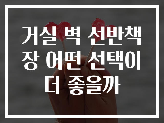 거실 벽 선반책장 어떤 선택이 더 좋을까