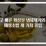 쉽고 빠른 화장실 냄새제거와 물때청소법 세 가지 꿀팁