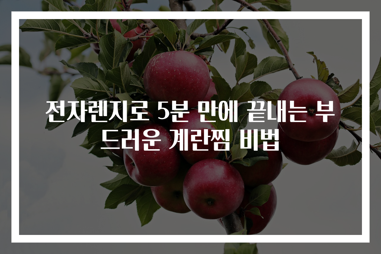 전자렌지로 5분 만에 끝내는 부드러운 계란찜 비법