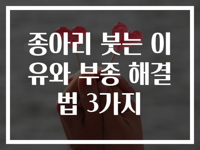 종아리 붓는 이유와 부종 해결법 3가지