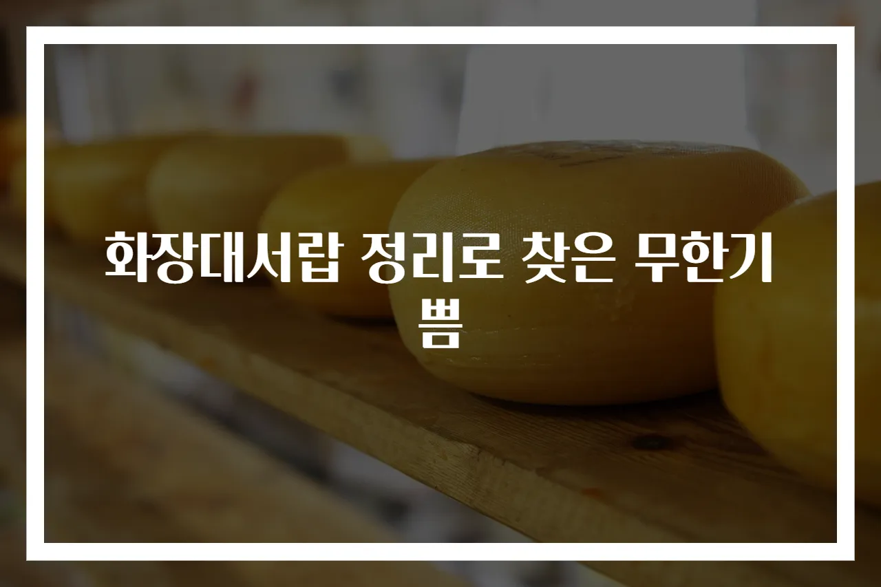 화장대서랍 정리로 찾은 무한기쁨